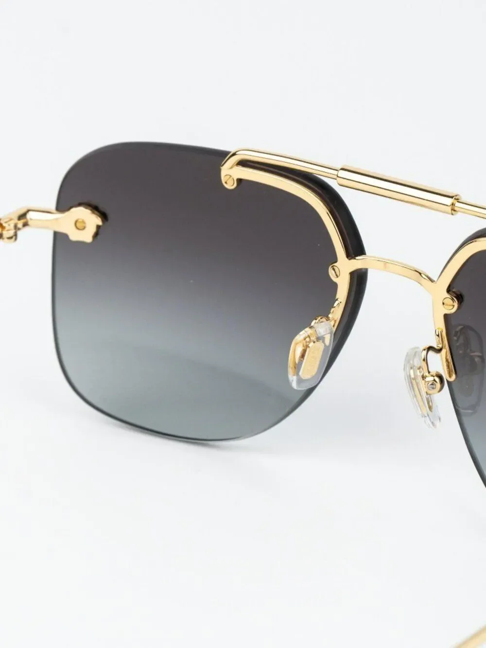 Versace Women Sunglasses Gold Grey Gradient Pilot VE2296 100284 NEW AUTHENTIC